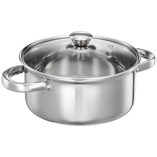 Image of Amazon Solimo 20cm casserole with glass lid.
