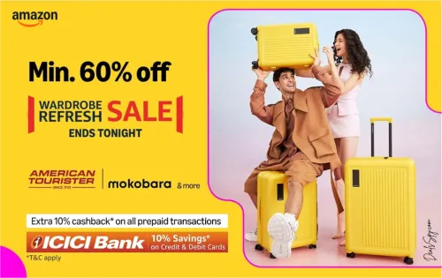 Image of Amazon Wardrobe Refresh Sale: Minimum 60% OFF on Luggage & Travel Essentials