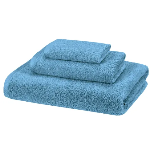 Image of AmazonBasics 3-Piece Cotton Towel Set – Lake Blue