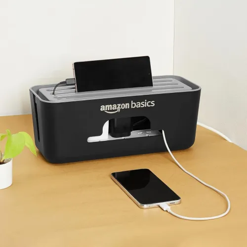 Image of Amazon Basics - Cable Management Box with Mobile Stand 