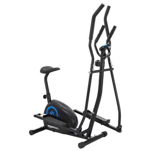 Image of AmazonBasics Magnetic Elliptical Cross Trainer with 8 Resistance Levels and Moving Handles