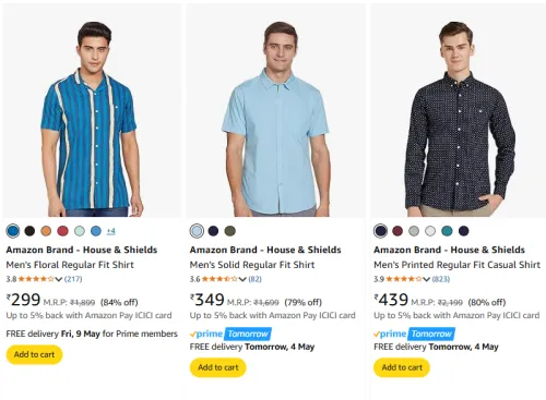 Image of Amazon Brand - House & Shields Men's Shirts at minimum 77% Discount