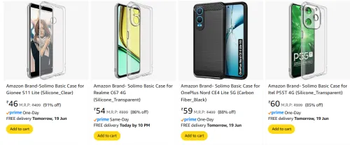 Image of Amazon Brand-Solimo Basic Case starting at ₹46