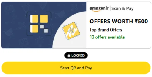 Image of Amazon Offer: Daily Scratch Card on Scan & Pay UPI Payments