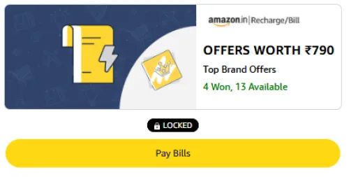 Image of Amazon Offer : Daily Scratch Card on Recharge or Bill Payment