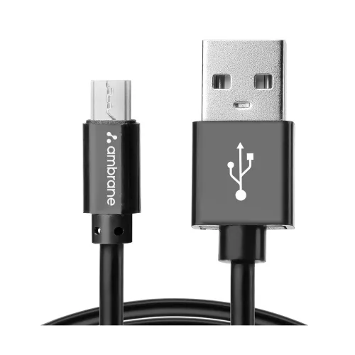 Image of Ambrane 2.4A Fast Charging Micro to USB Cable (1m Length)