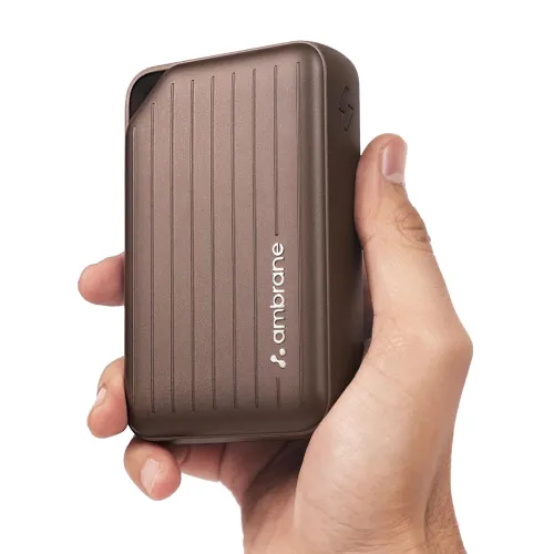 Image of Ambrane 20000mAh Compact Powerbank (Line 20, Brown)