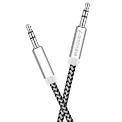 Ambrane 3.5mm AUX Audio Cable (1.5m, Black & Grey)