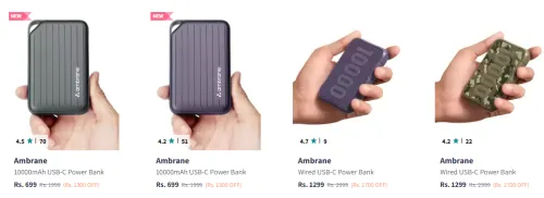 Image of Ambrane Power Banks at minimum 60% Discount