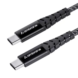 Ambrane Type C to Type C Cable 60W Fast Charging 1.5M