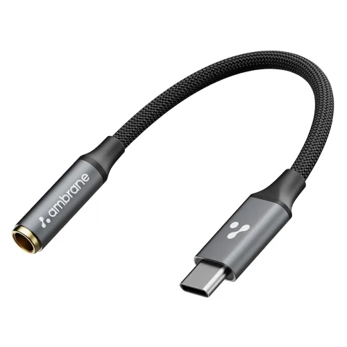 Image of Ambrane Type C to 3.5mm Audio Jack Converter