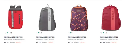 Image of American Tourister Backpacks Backpack starting @ ₹303
