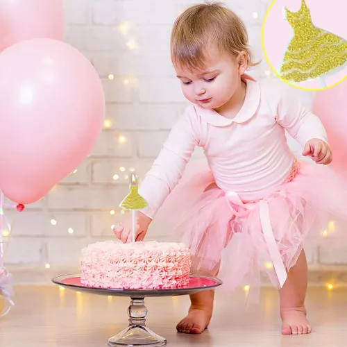 Image of AMFIN 1st Birthday Girl Cake Candle – Pack of 1