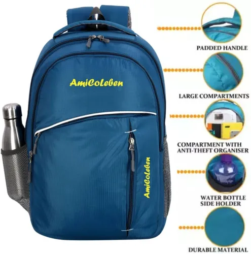 Image of Amicoleben 34L Laptop Backpack Waterproof