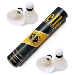 AMIFIT Steller Gold Series Feather Shuttlecock, Pack of 3 (White)
