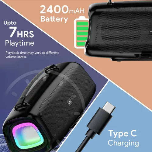 Image of AMKETTE Boomer RGB Speaker 30 W Bluetooth Party Speaker