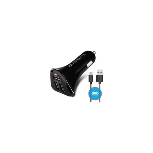 Image of Amkette PowerPro 3 Port Fast Car Charger 