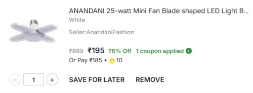 Image of ANANDANI 25W Blade LED Ceiling Light