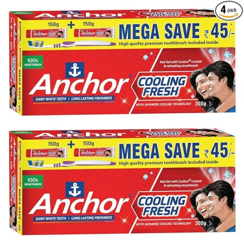 Image of Anchor Red Cooling Fresh Gel Toothpaste 600Ggm (150gx4)