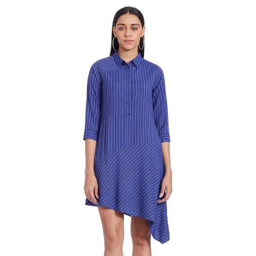 Image of AND Women's Polyester Asymmetrical above The Knee Casual Dress