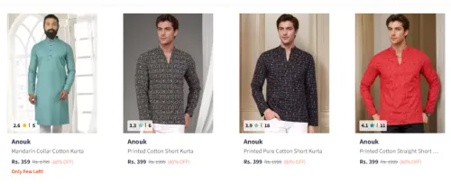 Image of Anouk Men's Kurta at minimum 80% Discount