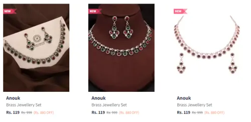 Image of Anouk Women Fashion Jewellery Set Starting @ ₹119