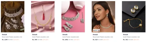 Image of Anouk Women's Jewllery Set at minimum 80% Discount