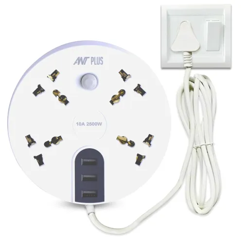 Image of Ant Plus 430 Power Strip with 4 Sockets & 3 USB (3m, White)