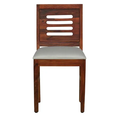 Image of ANUBHAV HANDICRAFTS Solid Sheesham Wood Dining Chair (Classic Honey Finish)