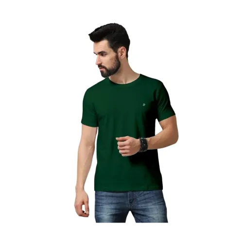 Image of Anvera ; Ideas for Home Men Bullet Round Neck Solid Sports T-Shirt