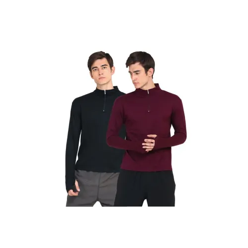 Image of Ap'pulse Men's Hi Neck Thumbopen Sweatshirt (Pack of 2)