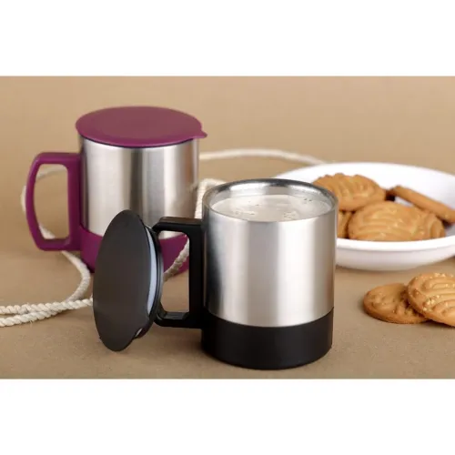 Image of Apliq Insulated Stainless Steel Mug with Lid (200ml, Multi-Colour)