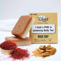 Apne Ghar Ka Soaps Sandalwood & Saffron Magic Soaps For Bath |