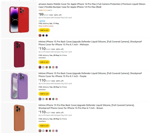 Image of Apple covers starting @ ₹99