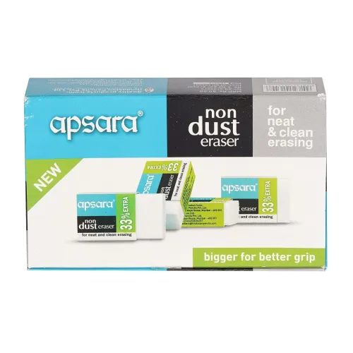 Image of Apsara Non Dust Erasers - Pack of 20
