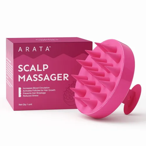 Image of Arata Scalp Massager with Medical-Grade Silicone Bristles Boosts Hair Growt