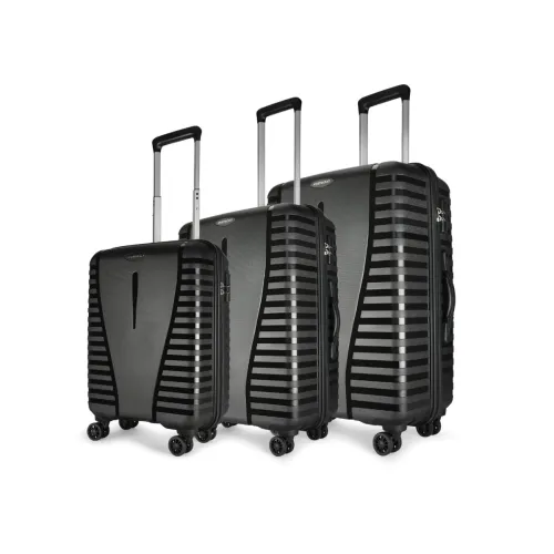 Image of Aristocrat Airpro 3 Piece Cabin 55cm 66cm 75cm Hard Case Luggage Set