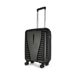 Aristocrat Airpro 55cm Cabin Trolley Bag (Black, Hard Case)