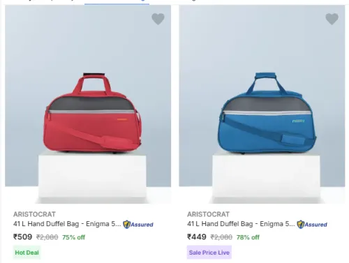 Image of ARISTOCRAT Duffel Bag Minimum 70% Discount
