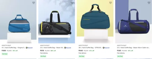 Image of Aristocrat Duffel Bags starting @ ₹499