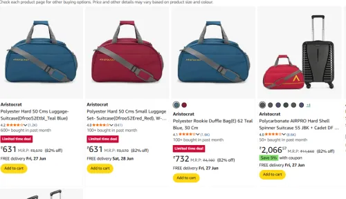 Image of Aristocrat Duffle Bag at minimum 82% Discount