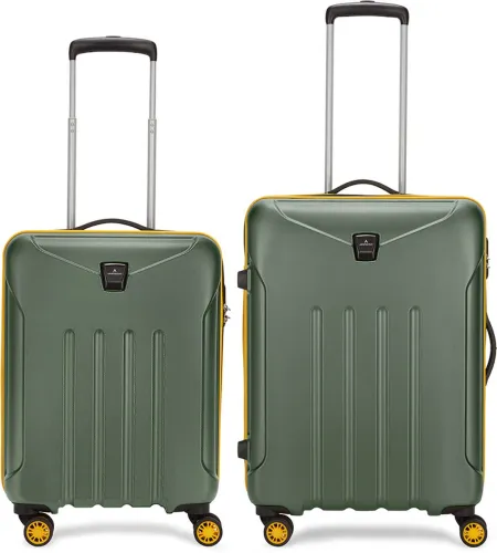 Image of Aristocrat Falcon Pro Hard Luggage Set (55+65cm, Green)