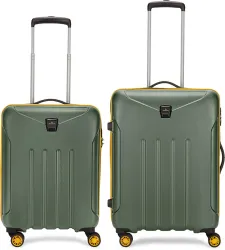 Aristocrat Falcon Pro Hard Luggage Set (55+65cm, Green)