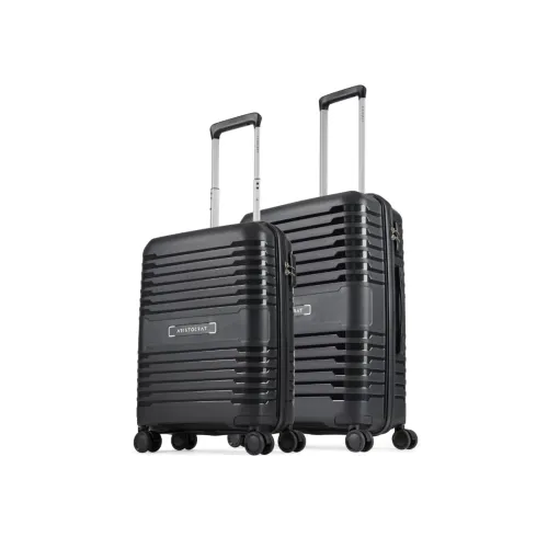 Image of Aristocrat Harbour Polypropylene(PP) Po2 Black Suitcase Sets