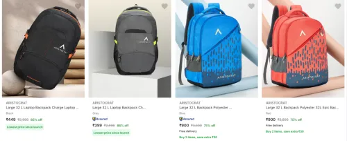 Image of ARISTOCRAT Large Laptop Backpack Minimum 80% Discount