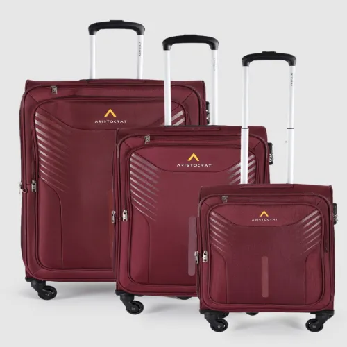 Image of Aristocrat Pack of 3 Skyway Trolley Suitcases - Cabin, Medium & Large
