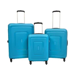 Aristocrat Polypropylene Plastic Suitcase (Jet_Blue)