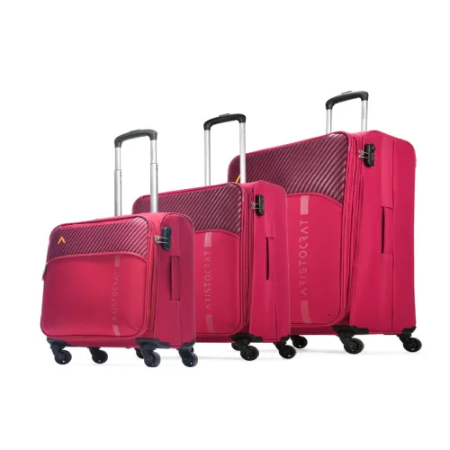 Image of Aristocrat Striker Printed Trolley Suitcases (Pack of 3)