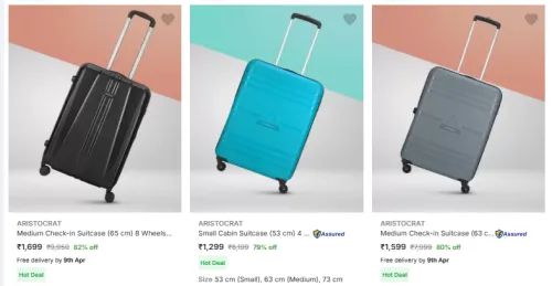 Image of Aristocrat Suitcases Minimum 75% Discount