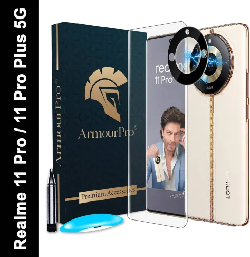 Image of ArmourPro tempered glass for Realme 11 Pro series (Pack of 2)